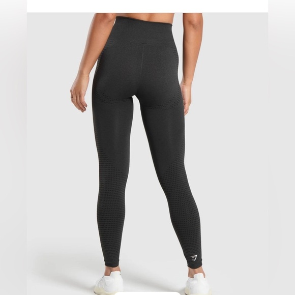 GYMSHARK VITAL SEAMLESS LEGGINGS Black Sharcoal High Rise Workout Chic Size Xs - Picture 2 of 12